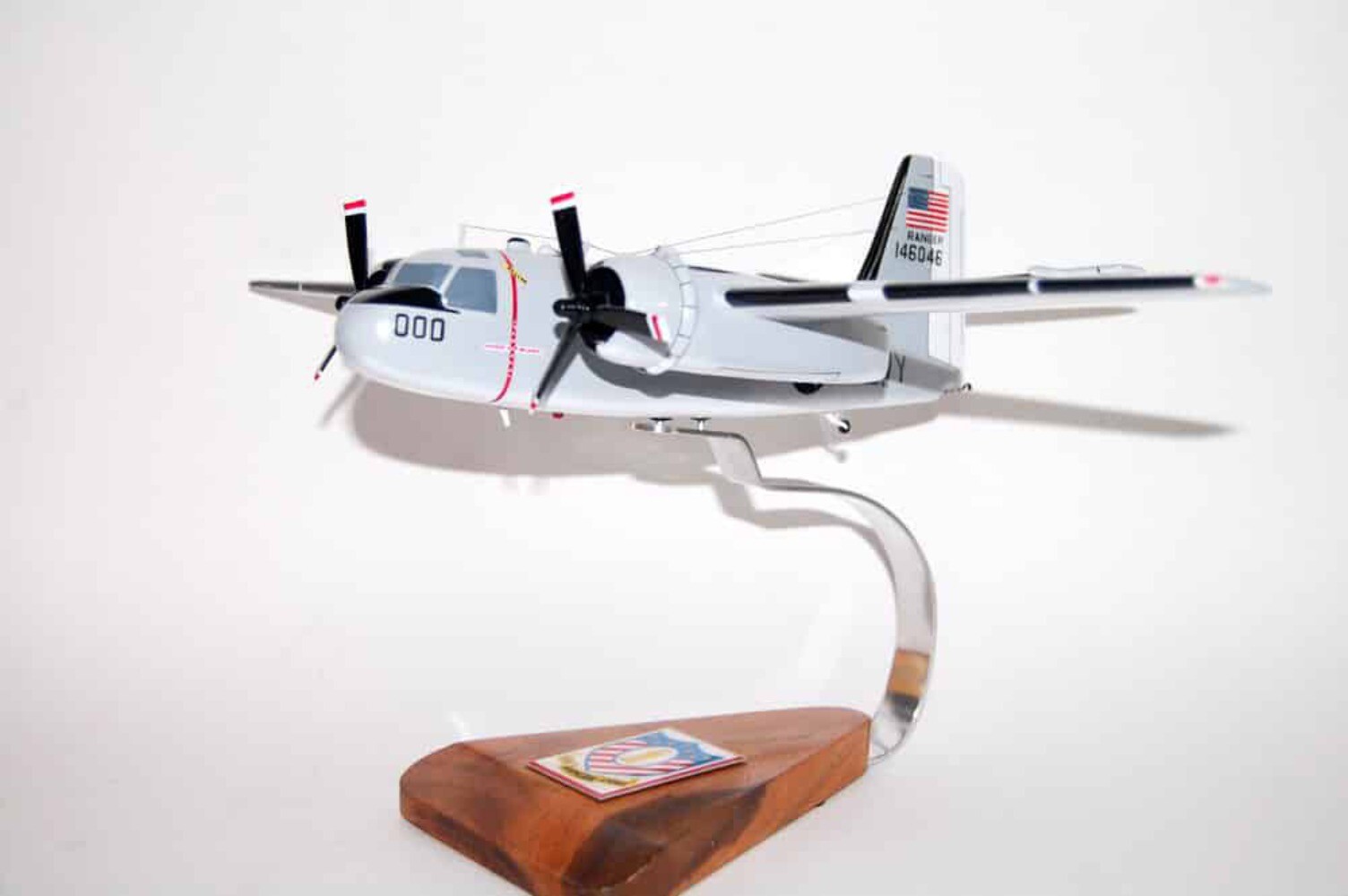 CV-61 USS Ranger C-1 Trader (146046) Model, 1/46th Scale, COD, Mahogany, Navy CV-61 USS Ranger C-1 Trader (146046) Model, 1/46th Scale, COD, Mahogany, Navy