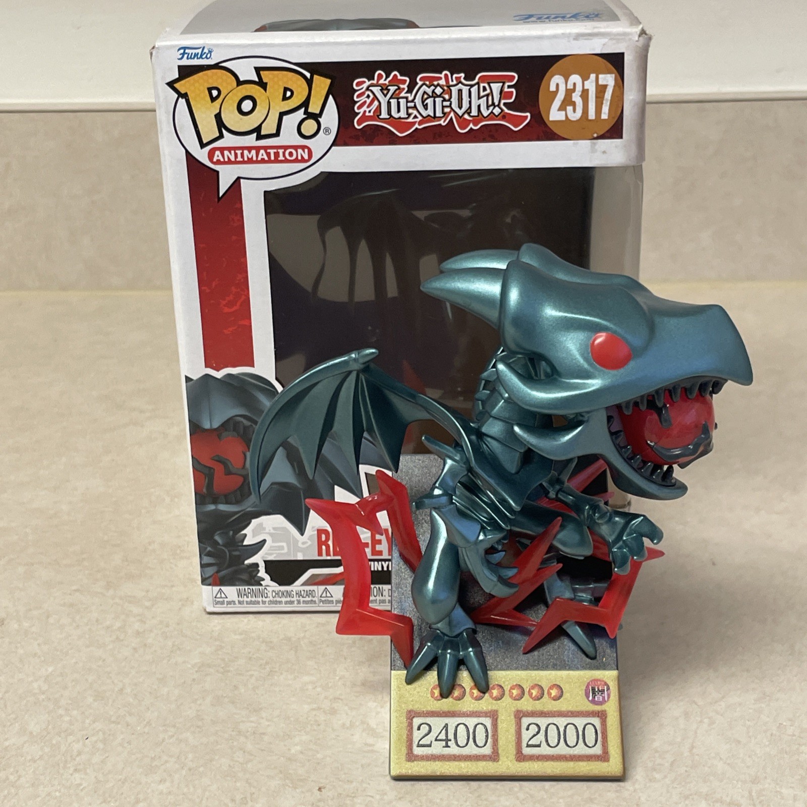 Yu-Gi-Oh Red-Eyes Black Dragon Card Premium Funko Pop Vinyl Figure #2317