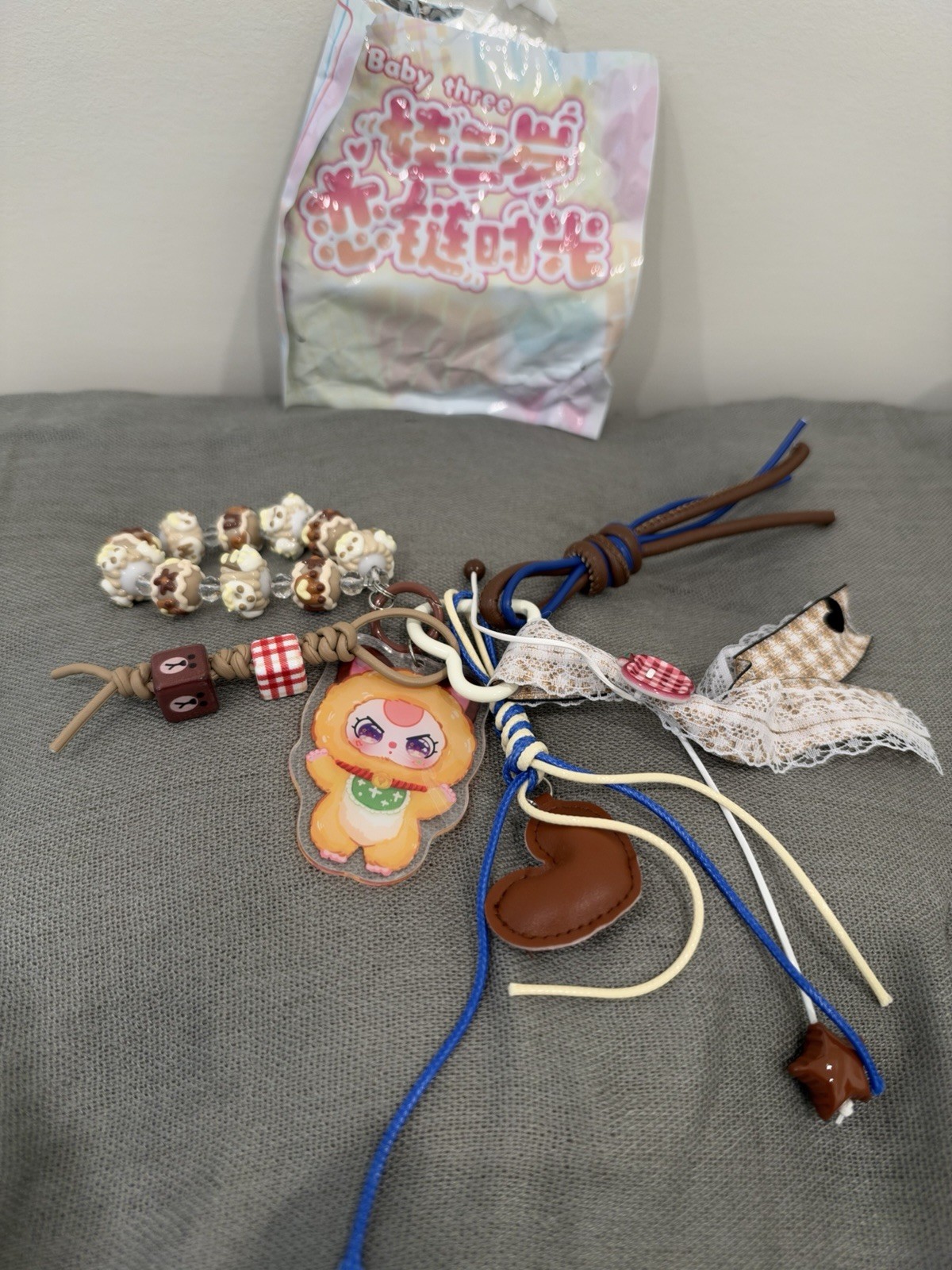 Baby Three Love Chain Time Keychain New Confirmed
