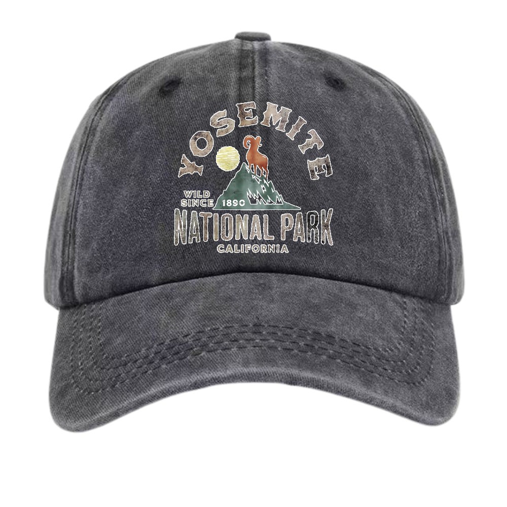 Vintage Yosemite National Park California 1890 Wild Bighorn Mountain Dad Hat Vintage Yosemite National Park California 1890 Wild Bighorn Mountain Dad Hat