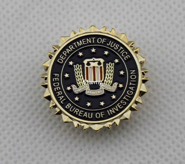 FBI Federal Bureau of Investigation Dept of Justice Logo Seal Suit Lapel Pin FBI Federal Bureau of Investigation Dept of Justice Logo Seal Suit Lapel Pin