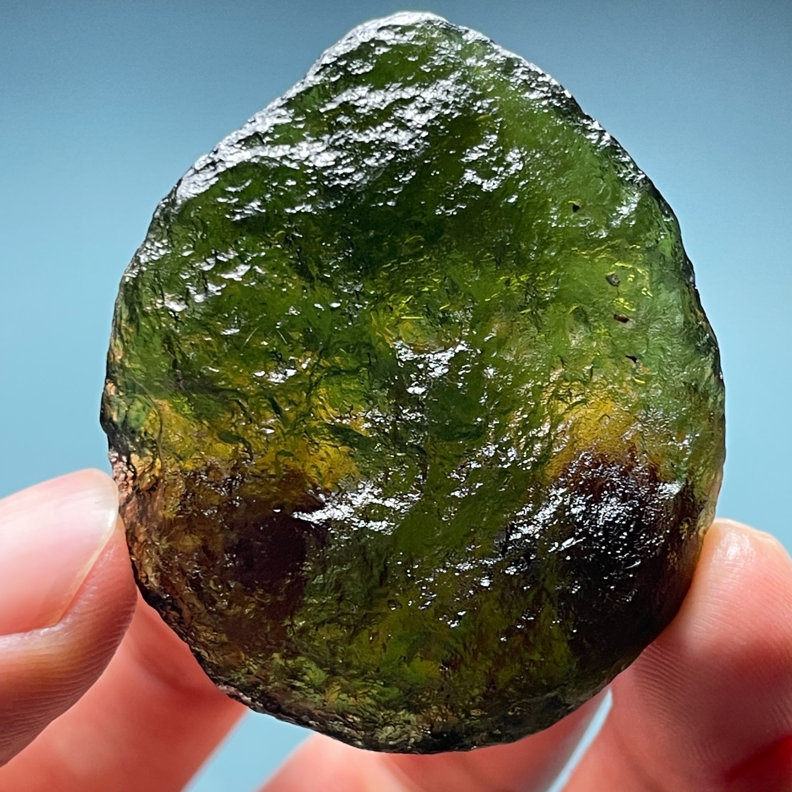168CT Natural Moldavite | Genuine Czech |Impact Glass| Collector's Energy Stone