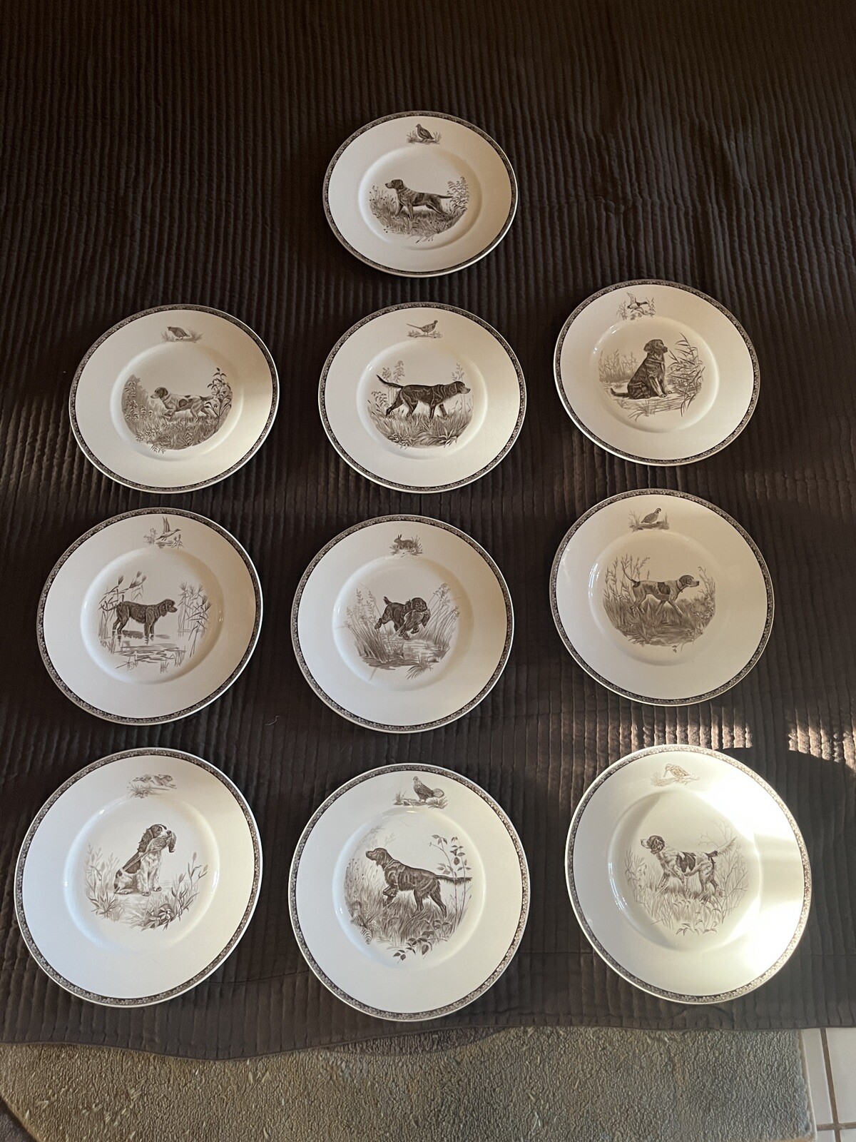 Set Of 10 American Sporting Day Plates Set Of 10 American Sporting Day Plates
