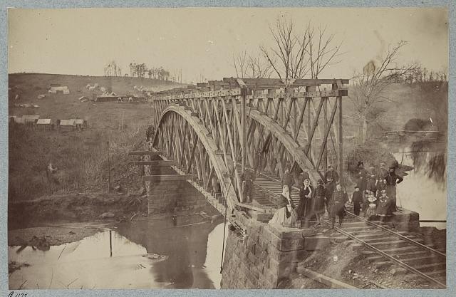 Photo:Bull Run VA 1860s Orange Alexandria RR Military Railroad Bridge
