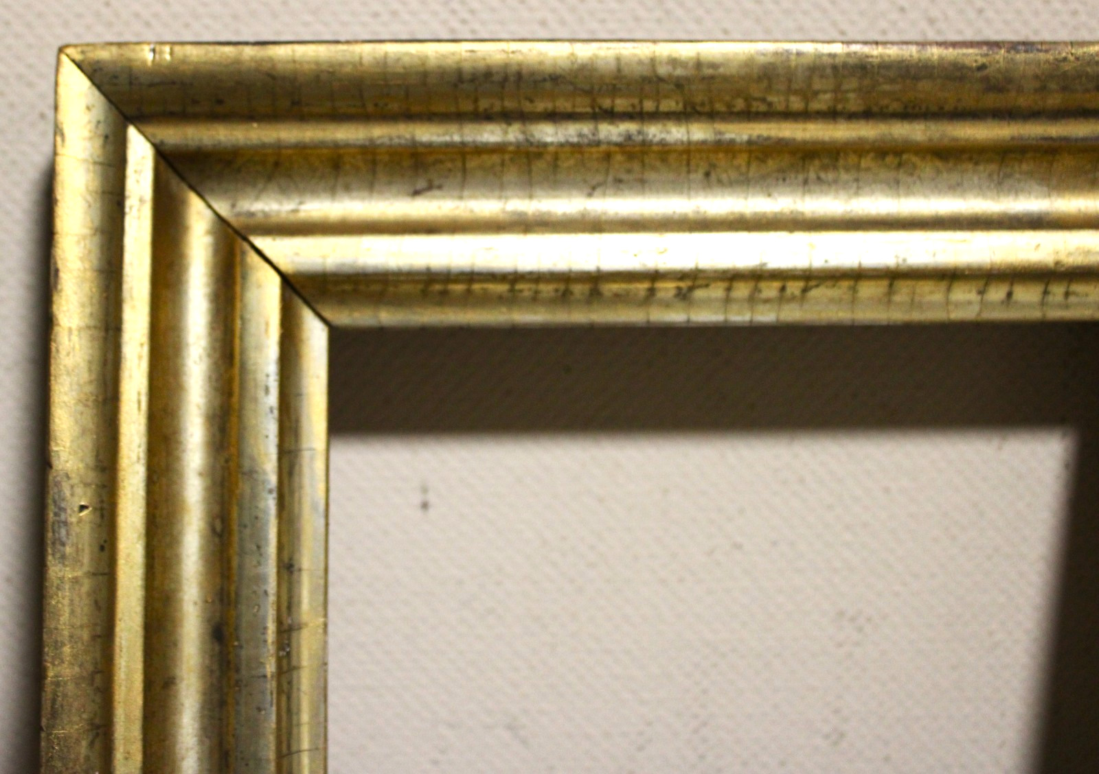 MINI ANTIQUE FIT 6 X 7  VICTORIAN PICTURE FRAME WOOD LEMON GOLD GILT SQUARE NAIL