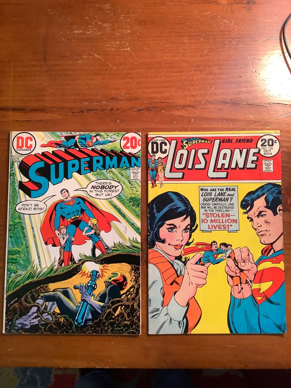 DC Comic Book Lot: Superman #257 & Lois Lane #134 (1972-1973) Bronze Age 20¢ DC Comic Book Lot: Superman #257 & Lois Lane #134 (1972-1973) Bronze Age 20¢