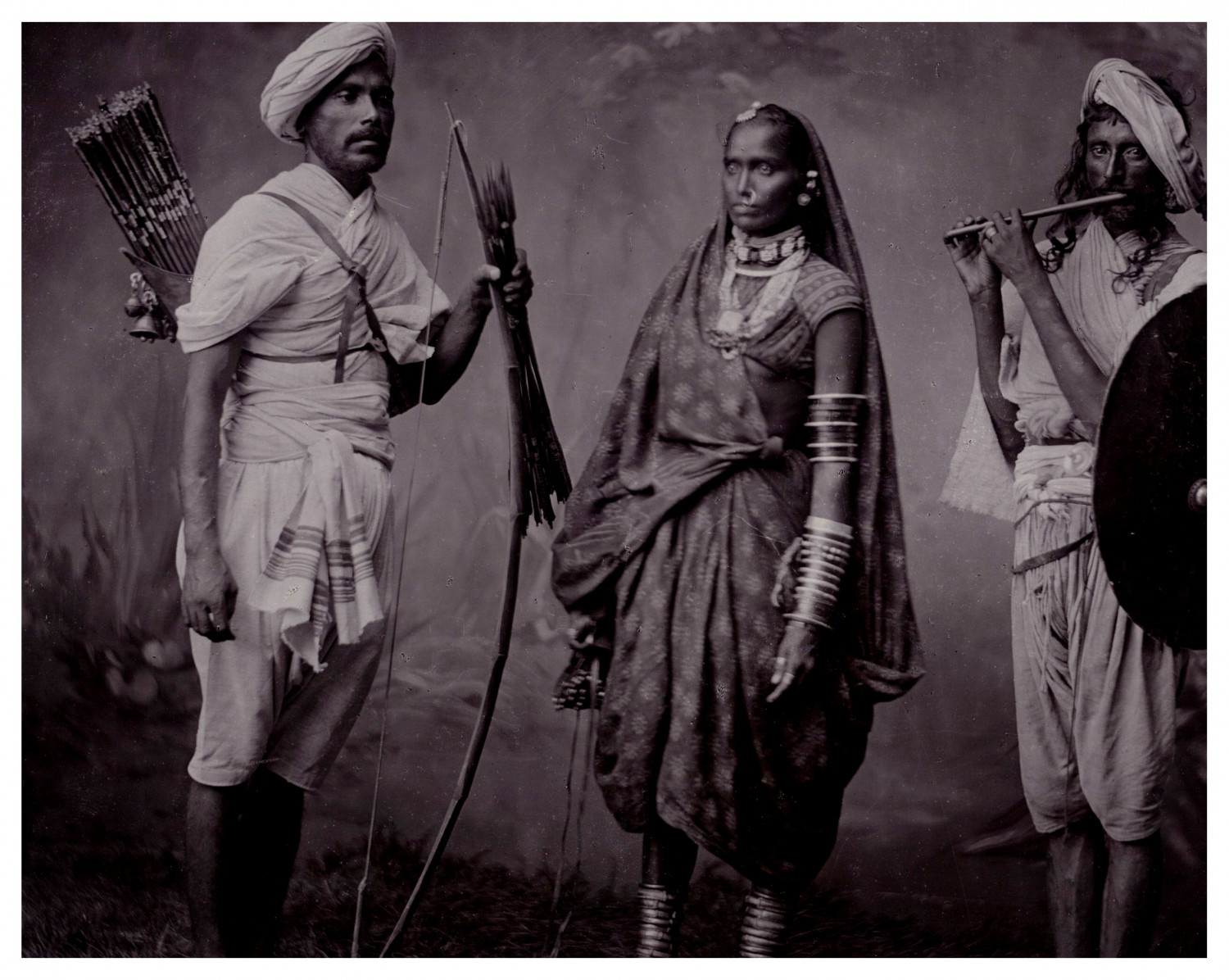 Edward Taurines, India, Men and Woman of Bhil Community Vintage Print Print D Print Edward Taurines, India, Men and Woman of Bhil Community Vintage Print Print D Print