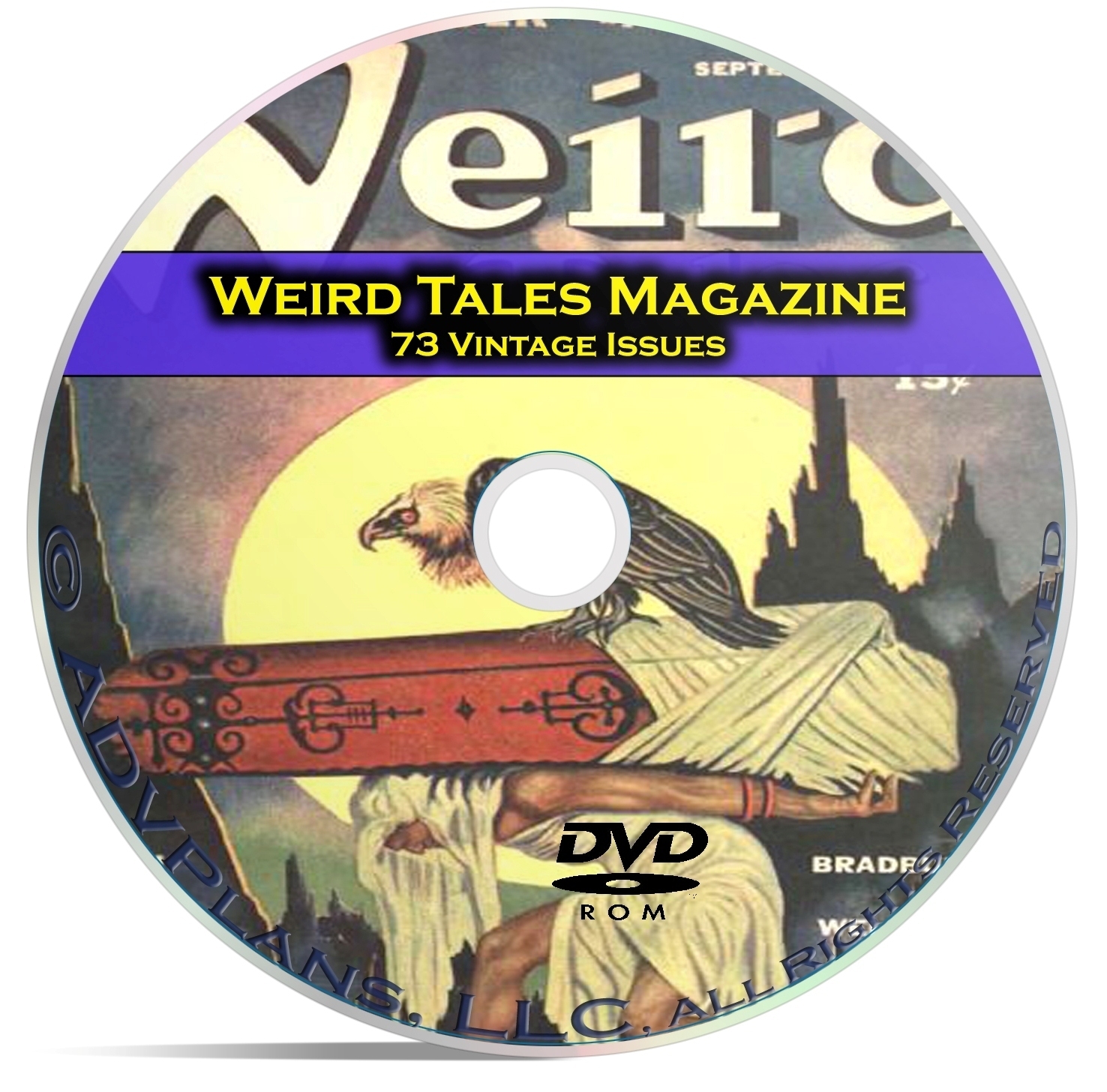 Weird Tales, 73 Classic Pulp Magazine, Golden Age Science Fiction DVD C66