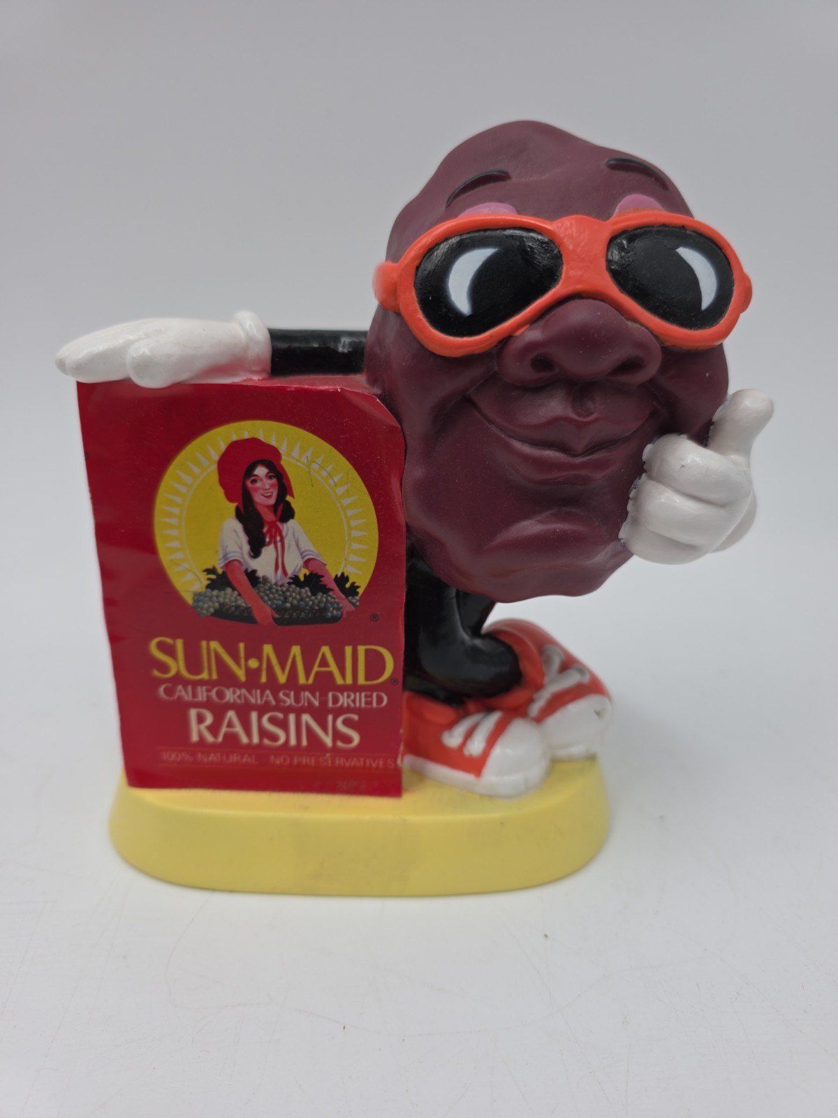 #1 Vintage 1987 Sun-Maid California Raisin Coin Bank Vinyl/Plastic Collectible #1 Vintage 1987 Sun-Maid California Raisin Coin Bank Vinyl/Plastic Collectible