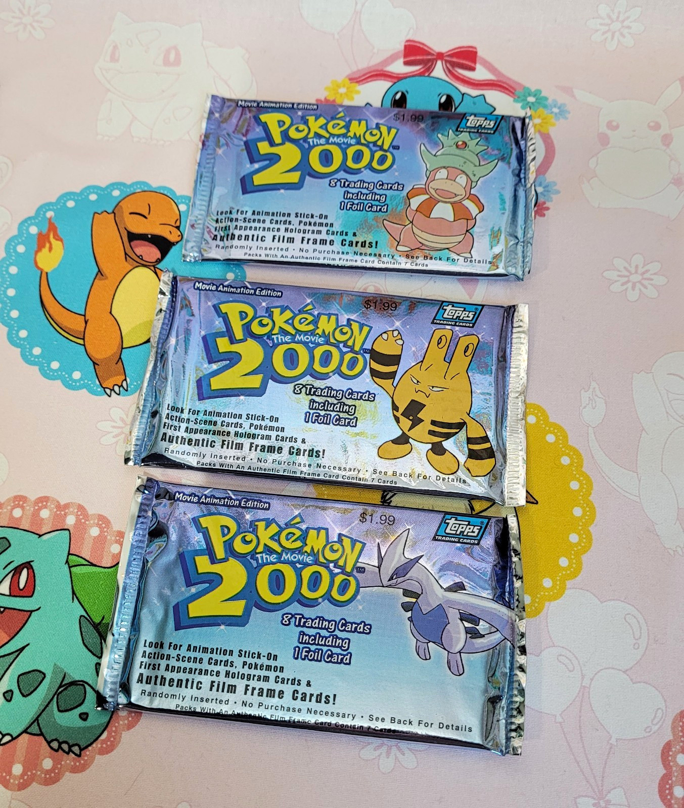 Topps Pokémon The Movie 2000 Sealed Pack Lot 3 set