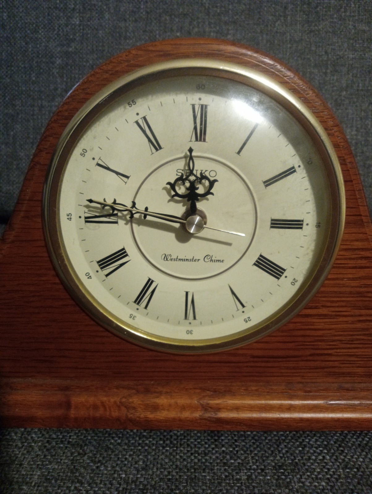 Seiko Quartz Westminster Chime Mantel Desk Clock, 16 1/4\