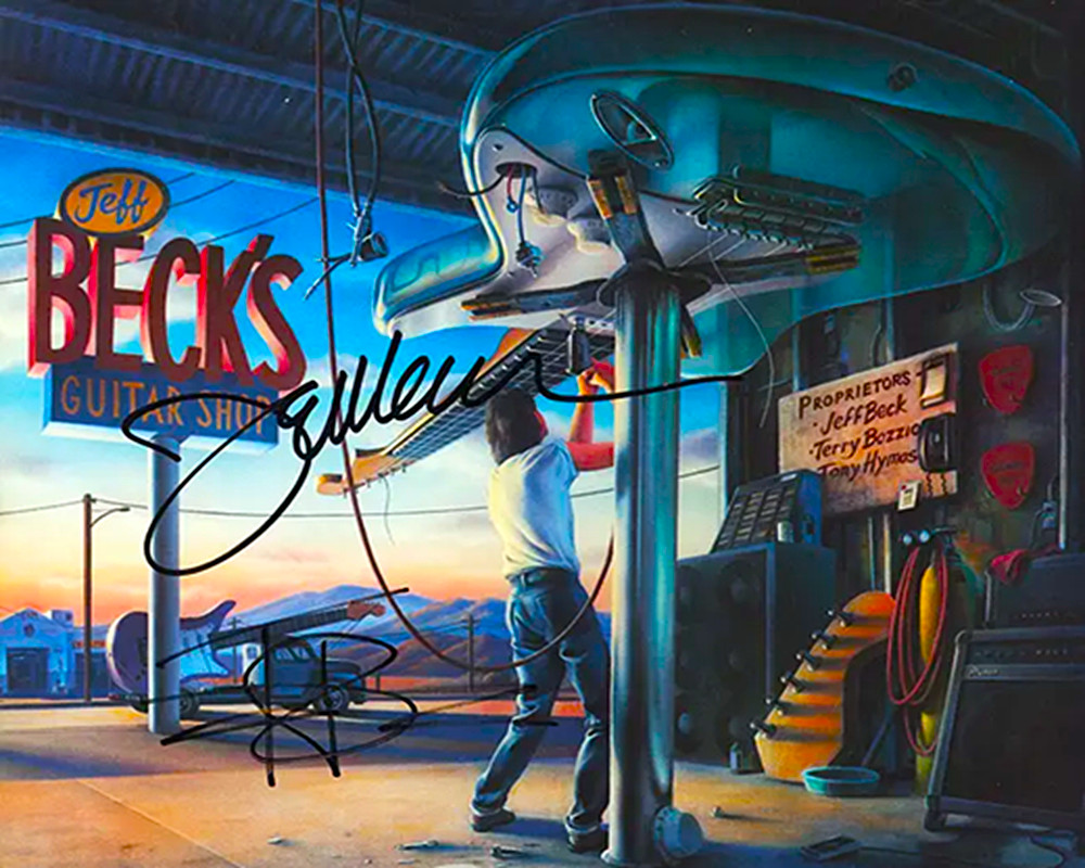 JEFF BECK SIGNED REPRINT MUSICIAN AUTOGRAPHED ALBUM ART 8\