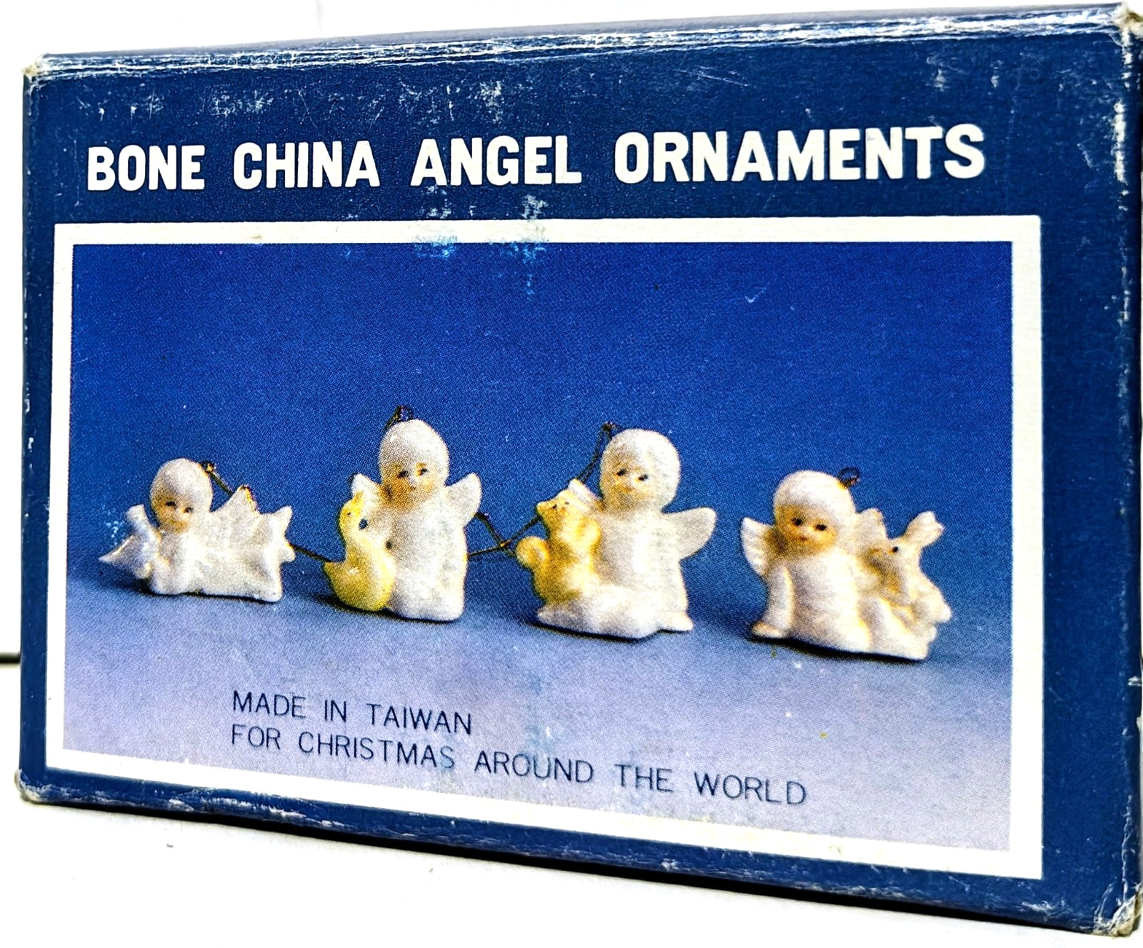 Bone China Angel Ornaments - Set of 4 - Christmas Hanging Decor - Box - Vintage Bone China Angel Ornaments - Set of 4 - Christmas Hanging Decor - Box - Vintage