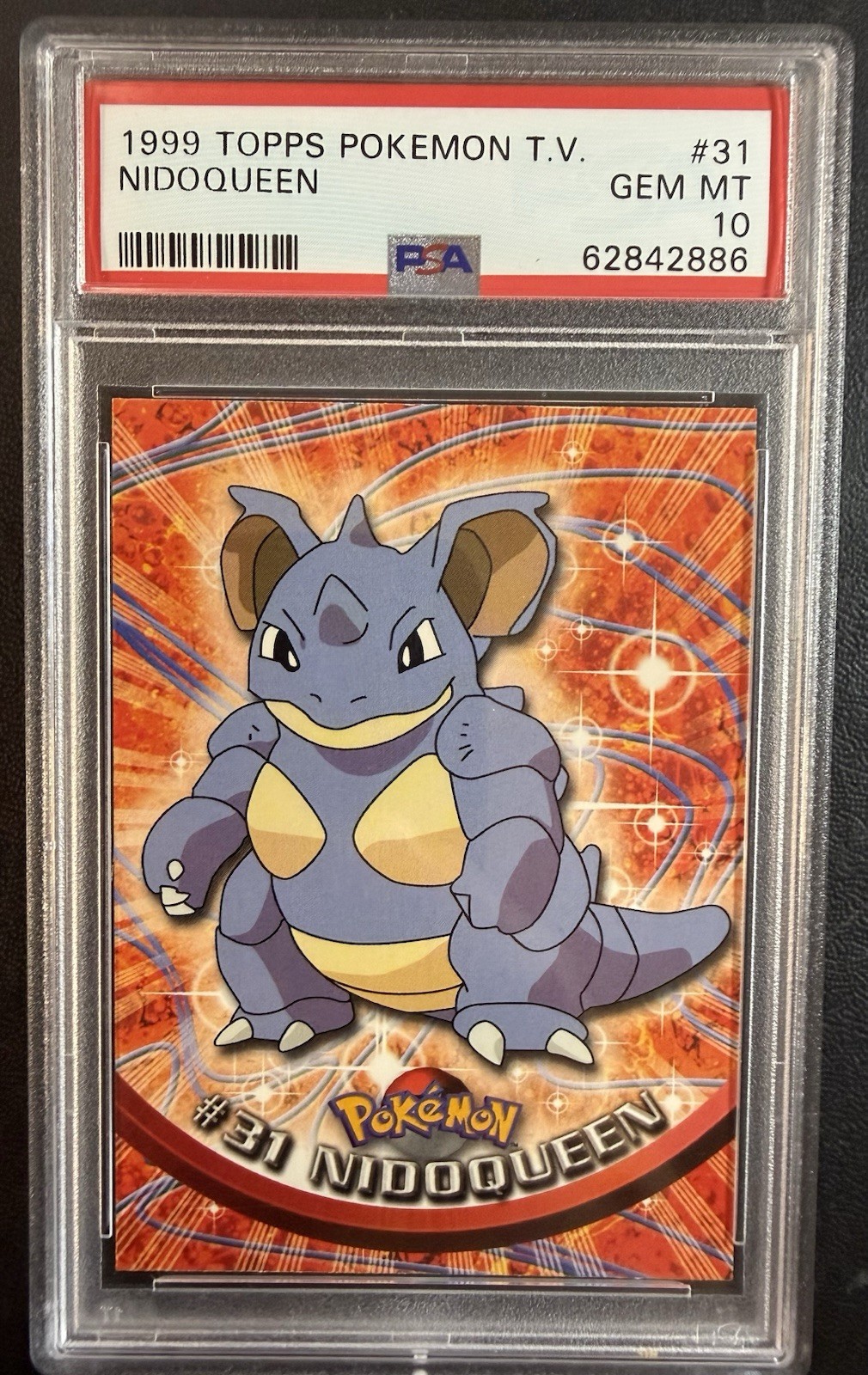 1999 - Topps Pokémon TV #31 Nidoqueen - PSA 10