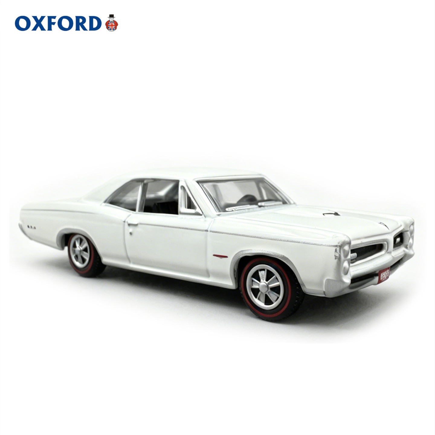 OXFORD 1/87 1966 Pon GTO White Diecast Model Collectible