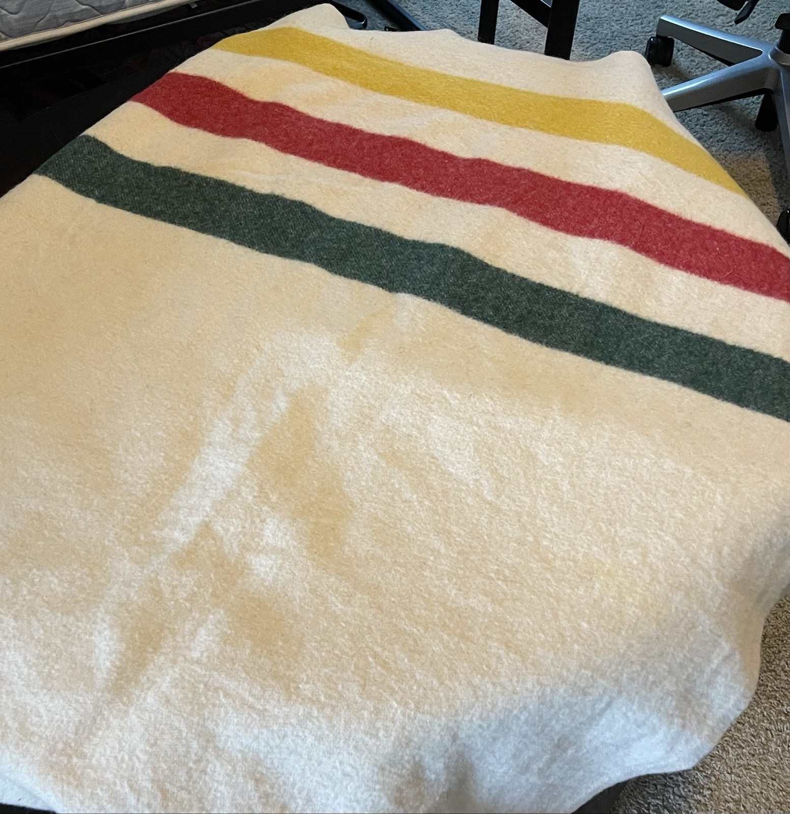Vintage 1950’s  Woolrich Pearce washable wool blanket 70