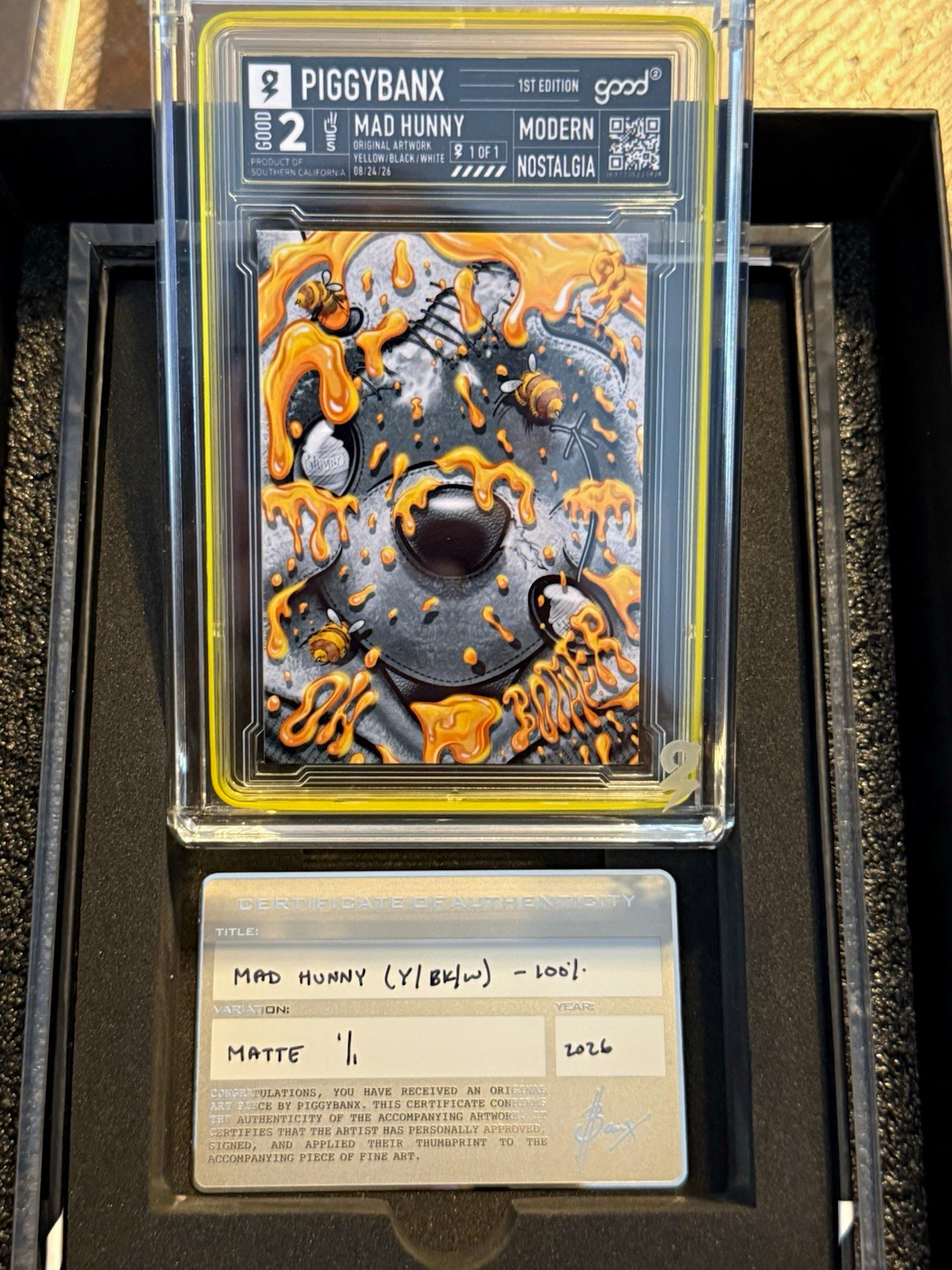 Piggybanx Modern Nostalgia Mad Hunny #2 1st Edition 1/1 Black Label Matte 2026 Piggybanx Modern Nostalgia Mad Hunny #2 1st Edition 1/1 Black Label Matte 2026