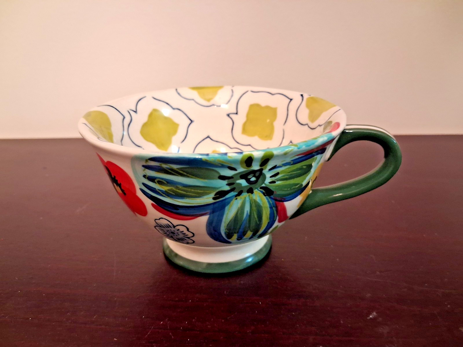 Anthropologie Estudio Flores Sissinghurst Castle Footed Tea Coffee Cup Mug