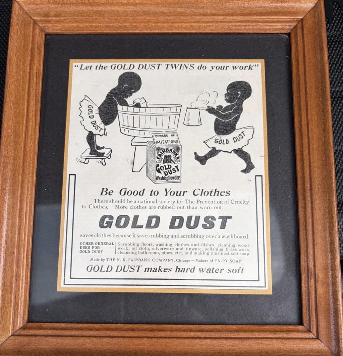 Gold Dust Twins Vintage Advertisement Framed Gold Dust Twins Vintage Advertisement Framed