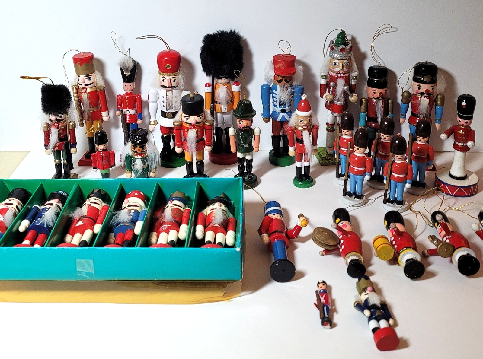 Vintage Wooden Nutcracker & Soldier Christmas Ornament Size Variety Lot of 33 Vintage Wooden Nutcracker & Soldier Christmas Ornament Size Variety Lot of 33