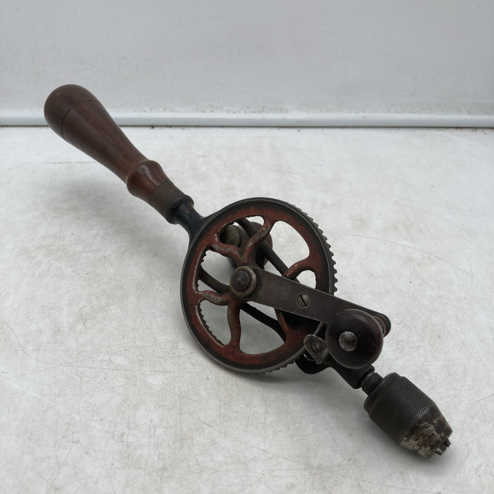 Antique RARE EC Simmons KEEN KUTTER by Goodell Pratt Style Egg Beater Hand Drill