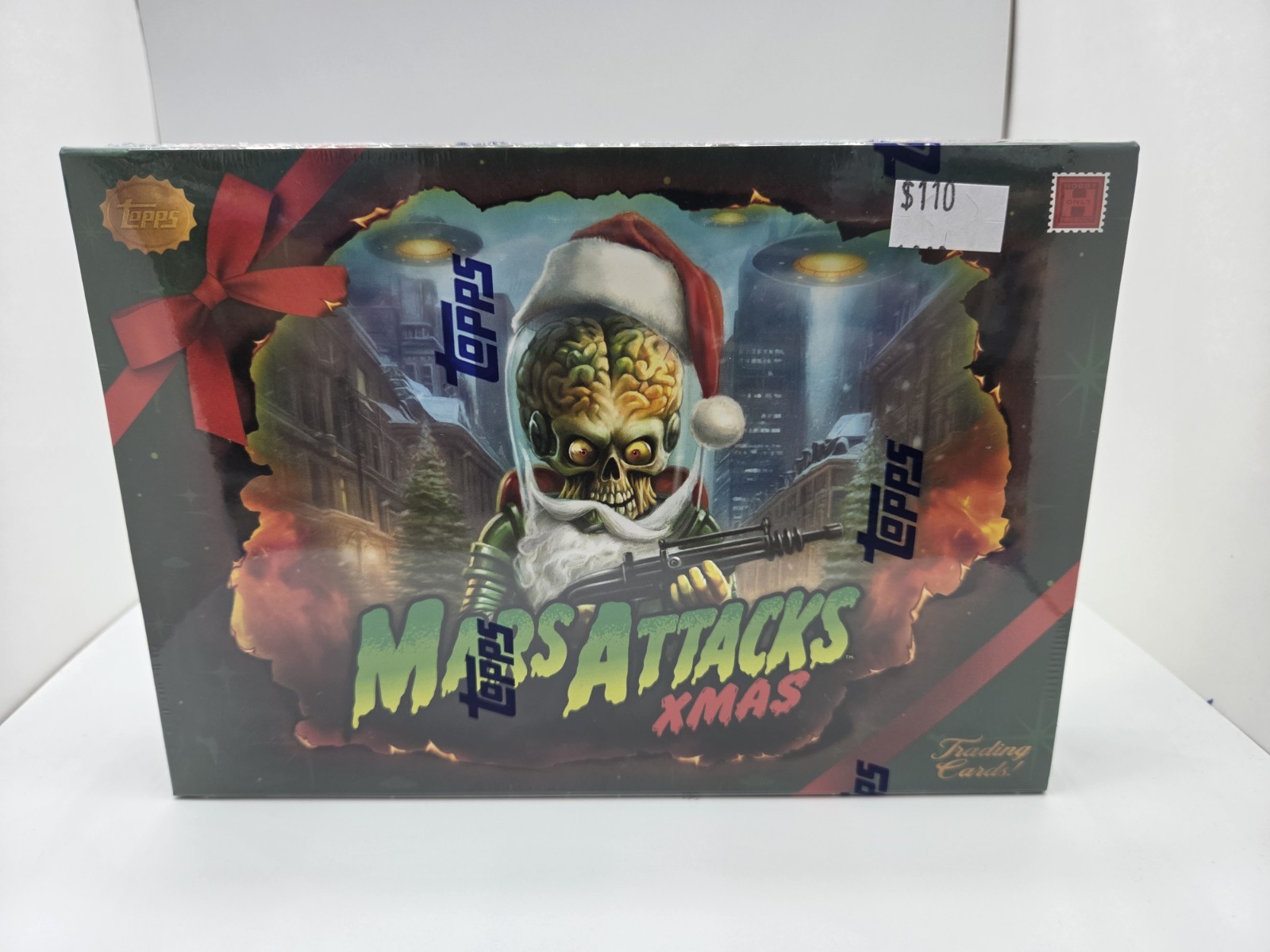 TOPPS MARS ATTACK XMAS BOOSTER BOX - HOBBY BOX WITH BOX TOPPER - 10 PACKS