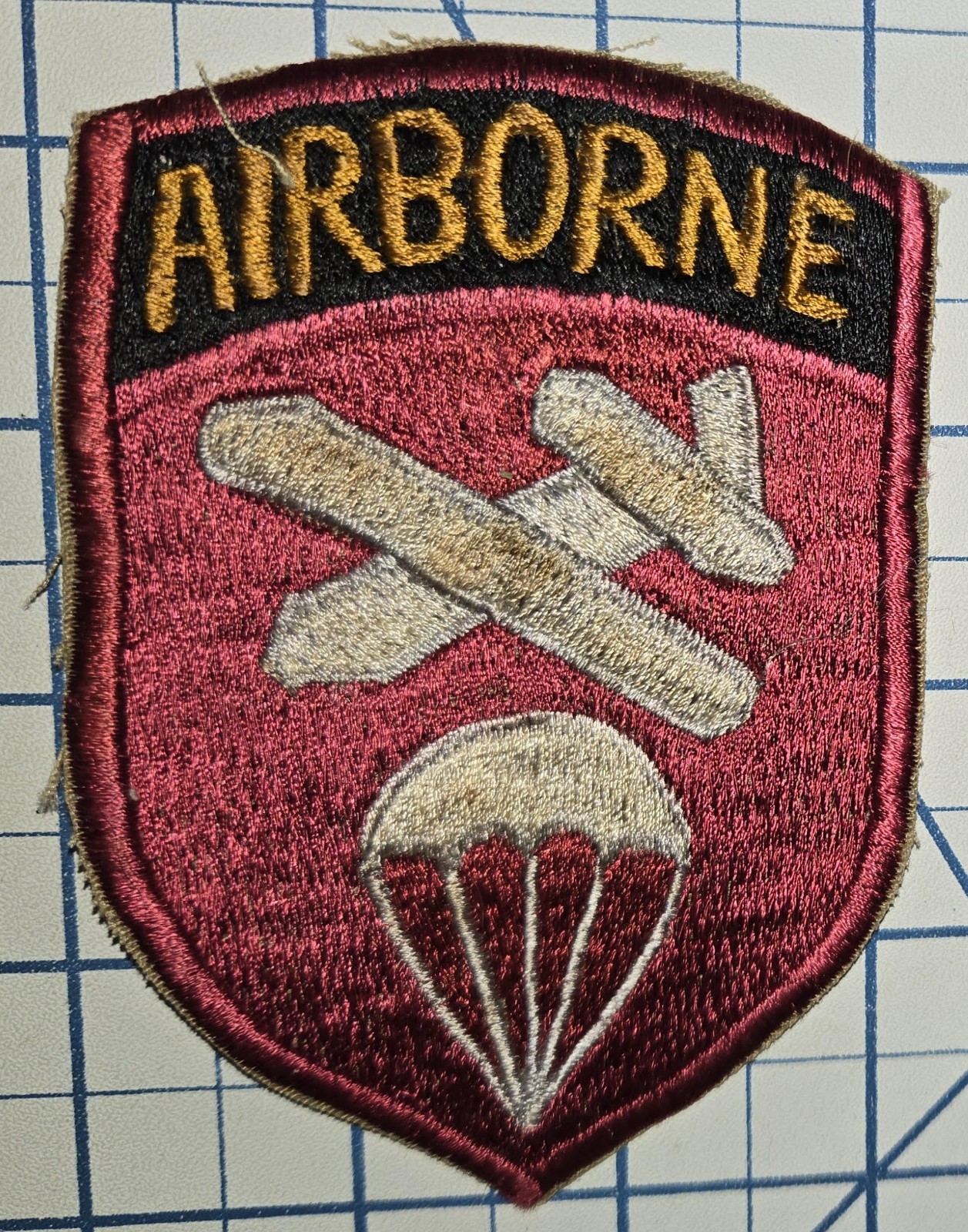 Large WW2 AIRBORNE COMMAND Glider Shoulder Cloth Patch US Army Paratrooper WWII
