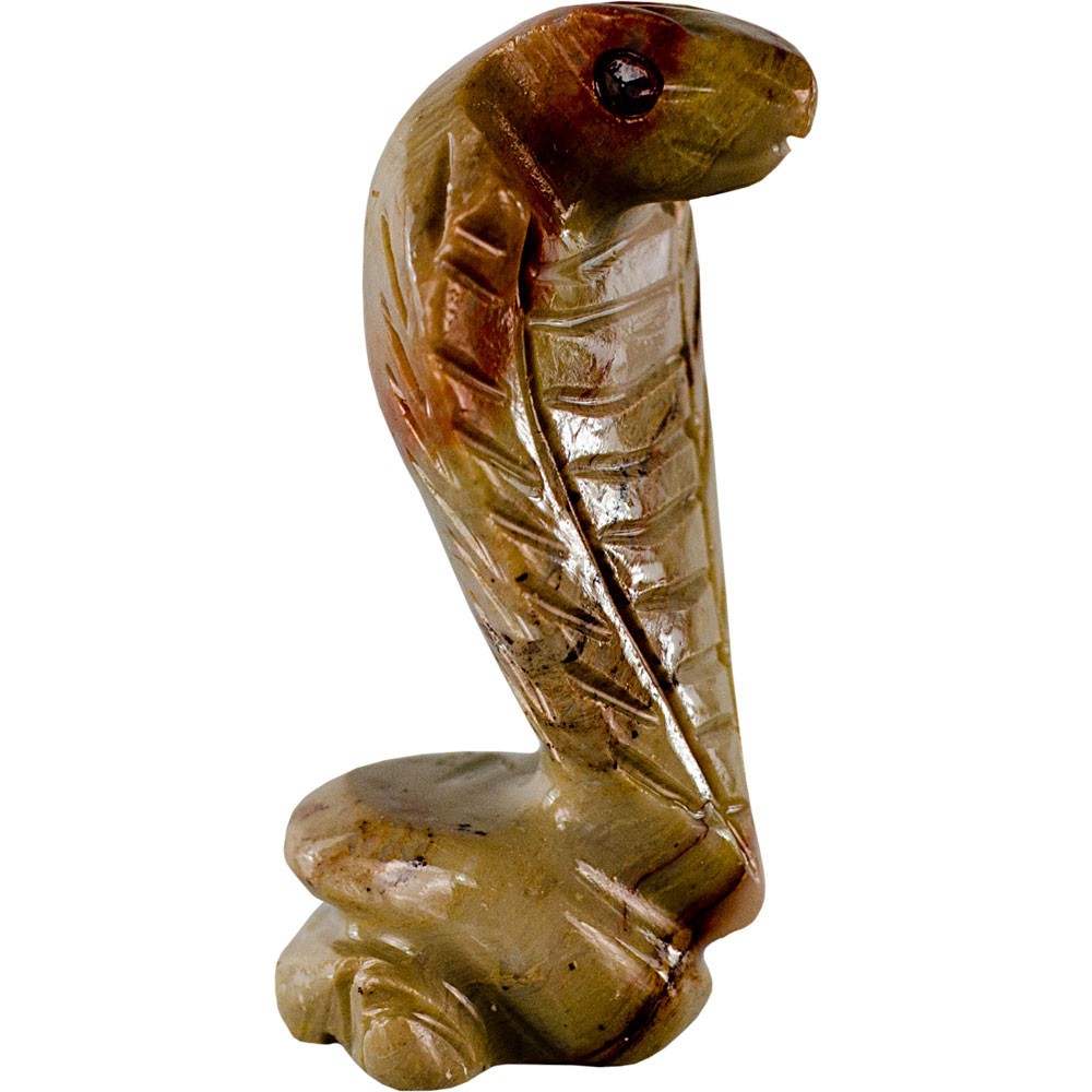 Cobra Pocket Totem Spirit Animal Carved from Peruvian Dolomite