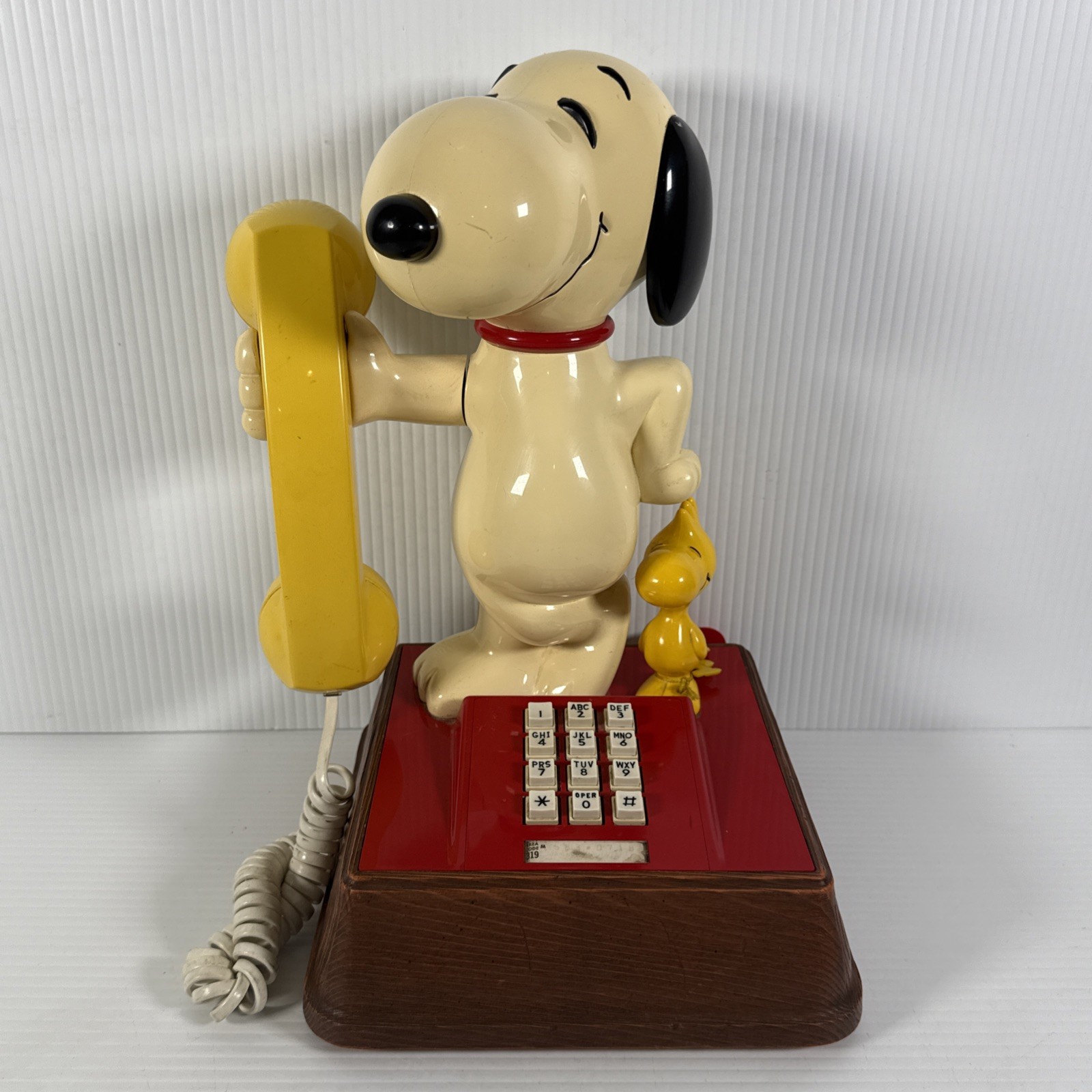 Vintage 1976 The Snoopy and Woodstock Phone Head Turning