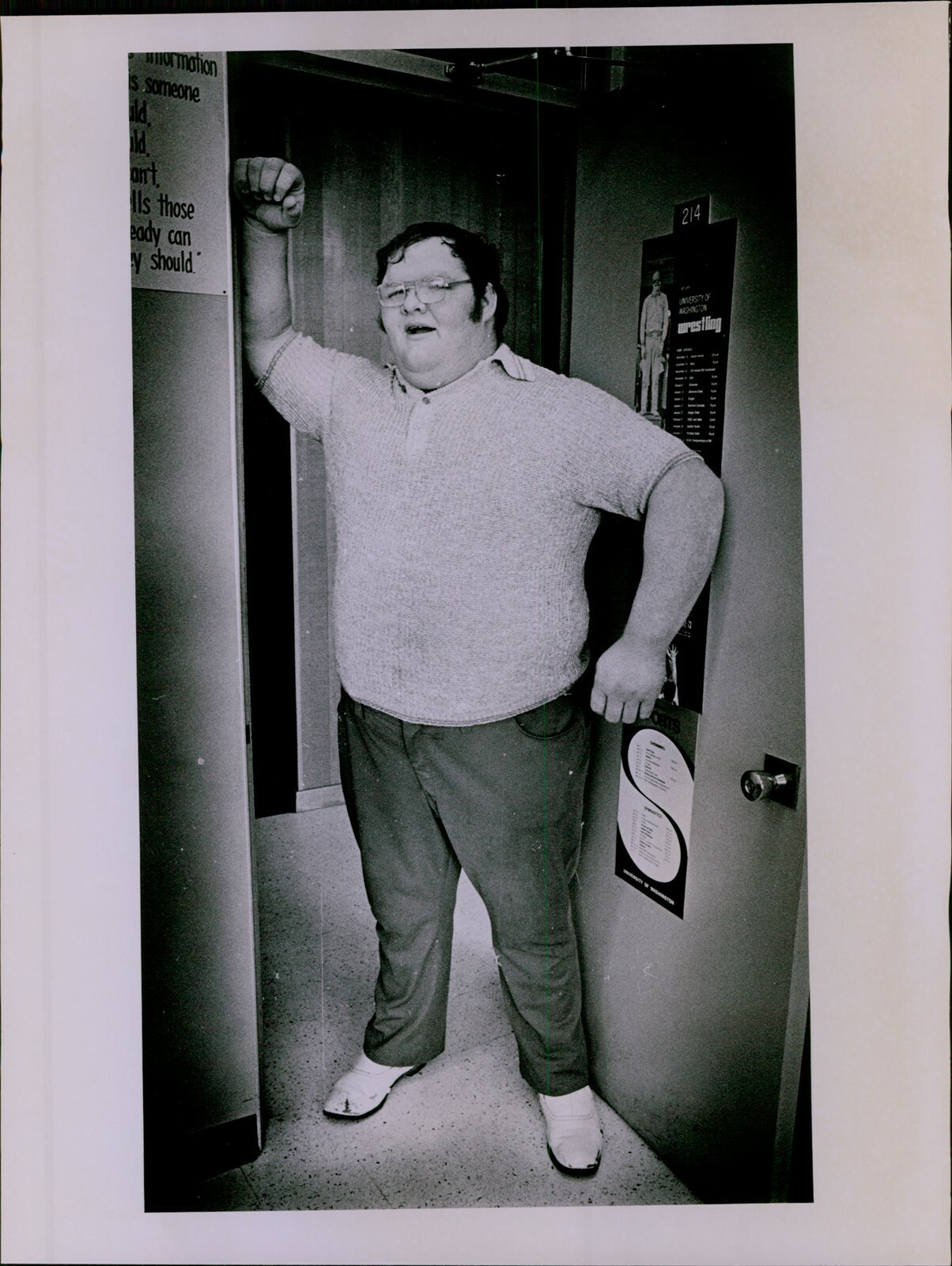 LG872 1973 Original Jarry Gay Photo CHRIS TAYLOR Heavyweight Wrestler Iowa State LG872 1973 Original Jarry Gay Photo CHRIS TAYLOR Heavyweight Wrestler Iowa State
