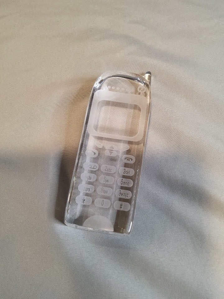 Tyrone Irish Crystal Vintage Very Rare Old School Cell Phone Paperweight. Tyrone Irish Crystal Vintage Very Rare Old School Cell Phone Paperweight.