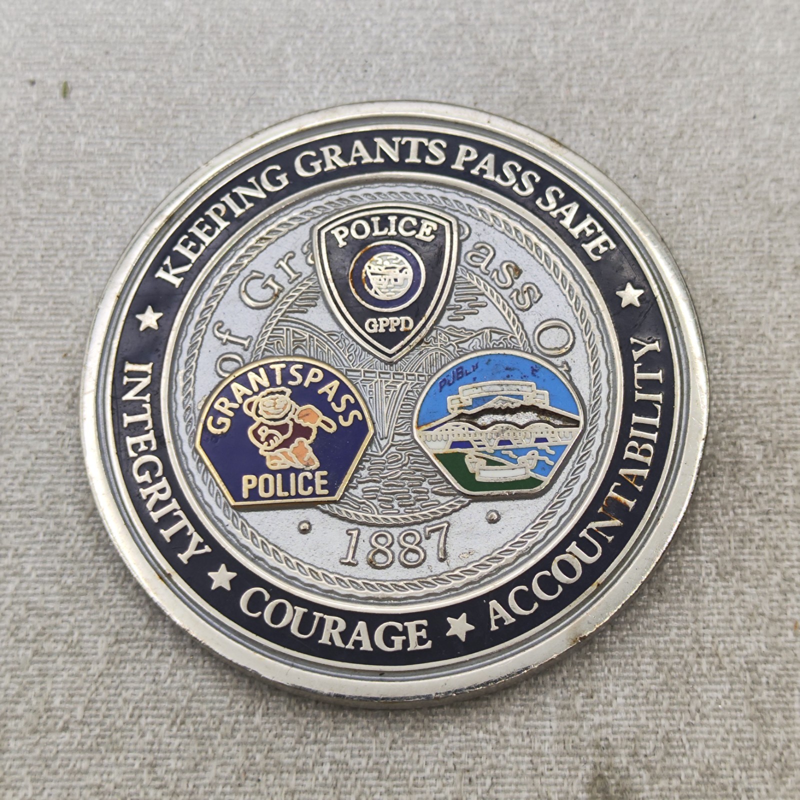 Grants Pass Police Department Challenge Coin