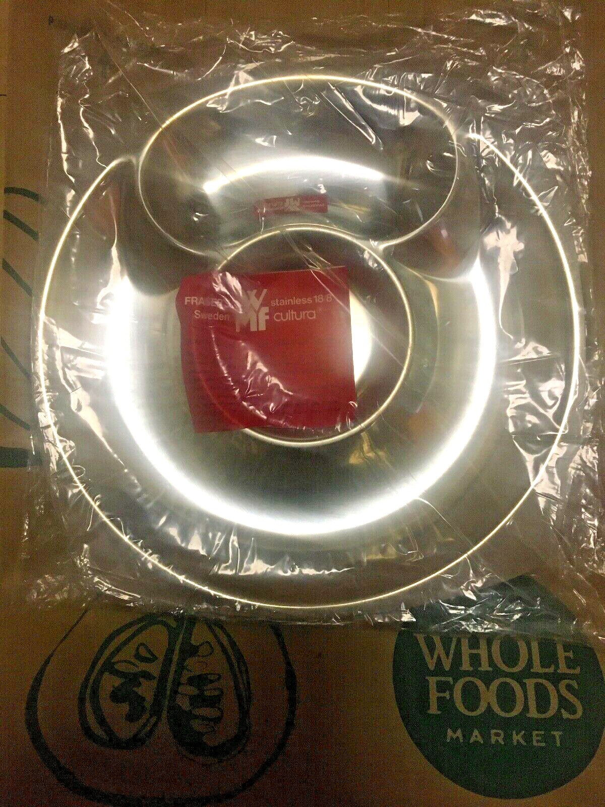 1 vintage Fraser's WMF Stainless Cultura Divided Dish - Brand New - 8/18 Sweden 1 vintage Fraser's WMF Stainless Cultura Divided Dish - Brand New - 8/18 Sweden