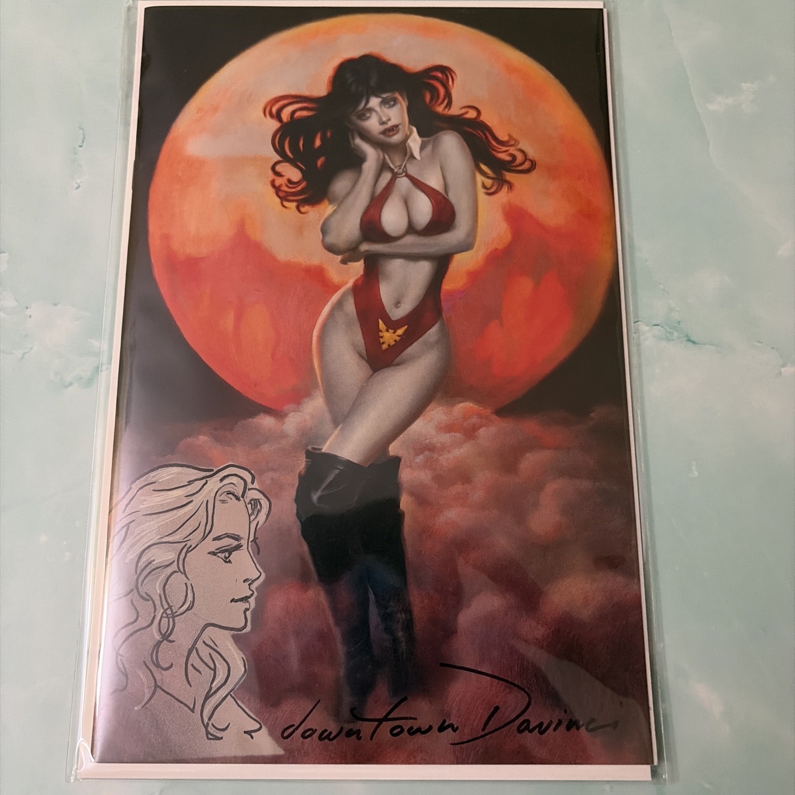 Vampirella Armageddon 12 ‘26 Downtown Da Vinci Virgin LTD 200 REMARKED + SIGNED