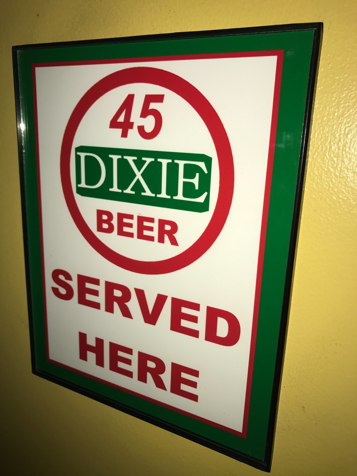 Dixie 45 New Orleans Beer Served Here Bar Man Cave Advertising Sign Dixie 45 New Orleans Beer Served Here Bar Man Cave Advertising Sign