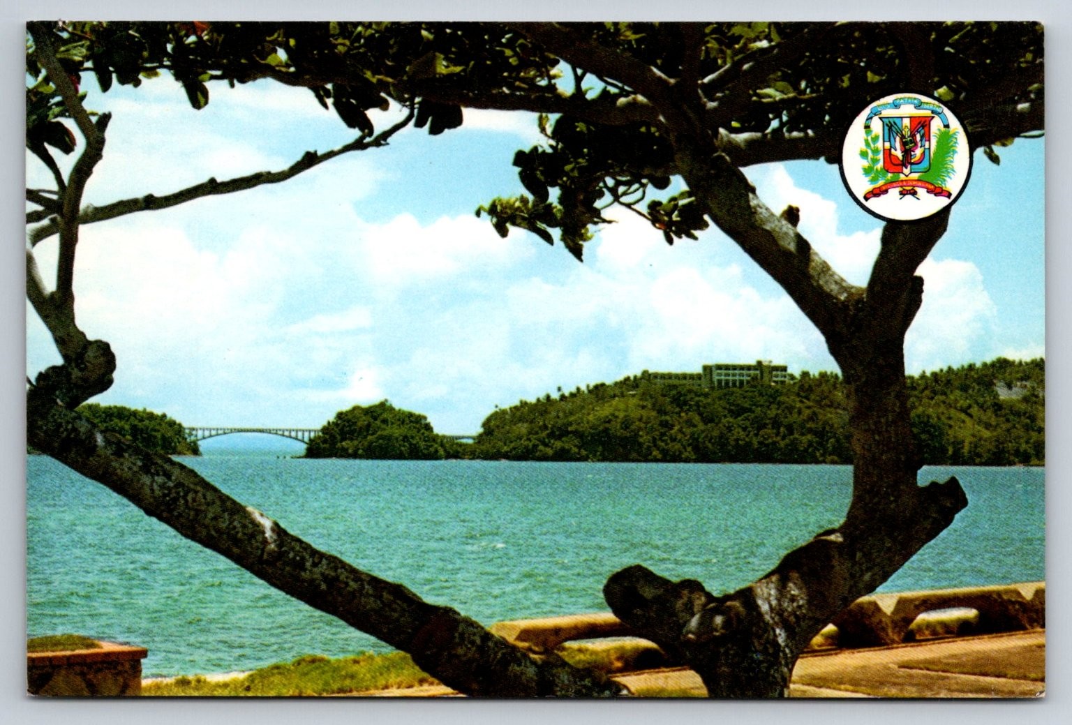 Vintage Postcard Samaná Dominican Republic Bridge Ocean Chrome 1960s 1970s Vintage Postcard Samaná Dominican Republic Bridge Ocean Chrome 1960s 1970s