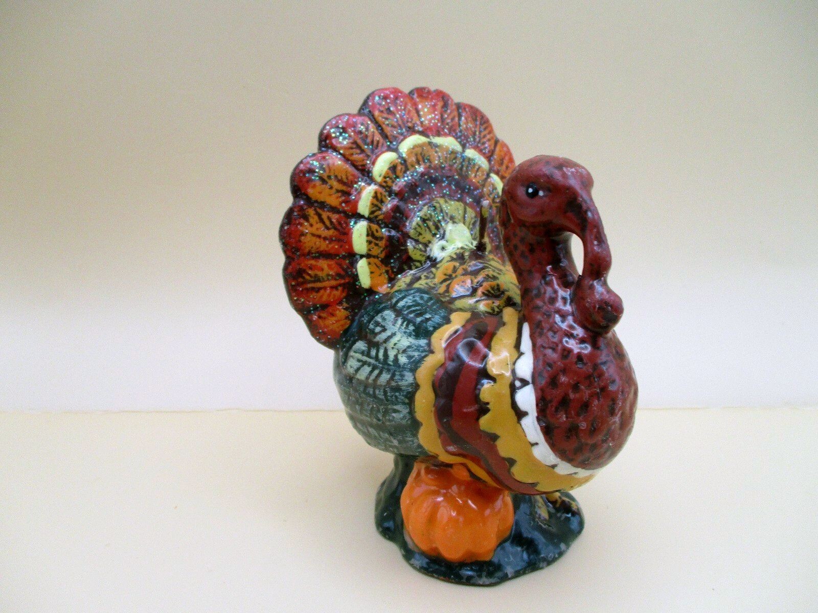 Vintage Molded Wax Turkey Candle Thanksgiving Figurine Unlit Vintage Molded Wax Turkey Candle Thanksgiving Figurine Unlit
