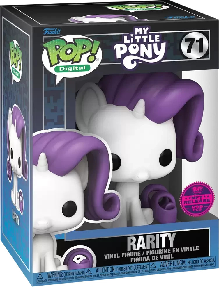 Funko POP RARITY My Little Pony Rarity MLP Digital Release #71 Grail LE /999 .