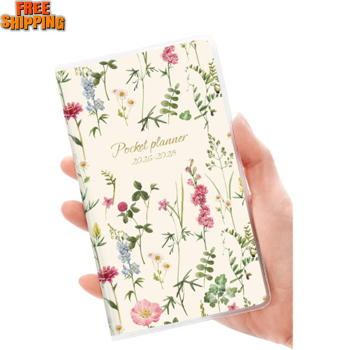 Pocket Calendar 2026-2028 for Purse, 2 Year Monthly Planner Pocket Size with Cle Pocket Calendar 2026-2028 for Purse, 2 Year Monthly Planner Pocket Size with Cle