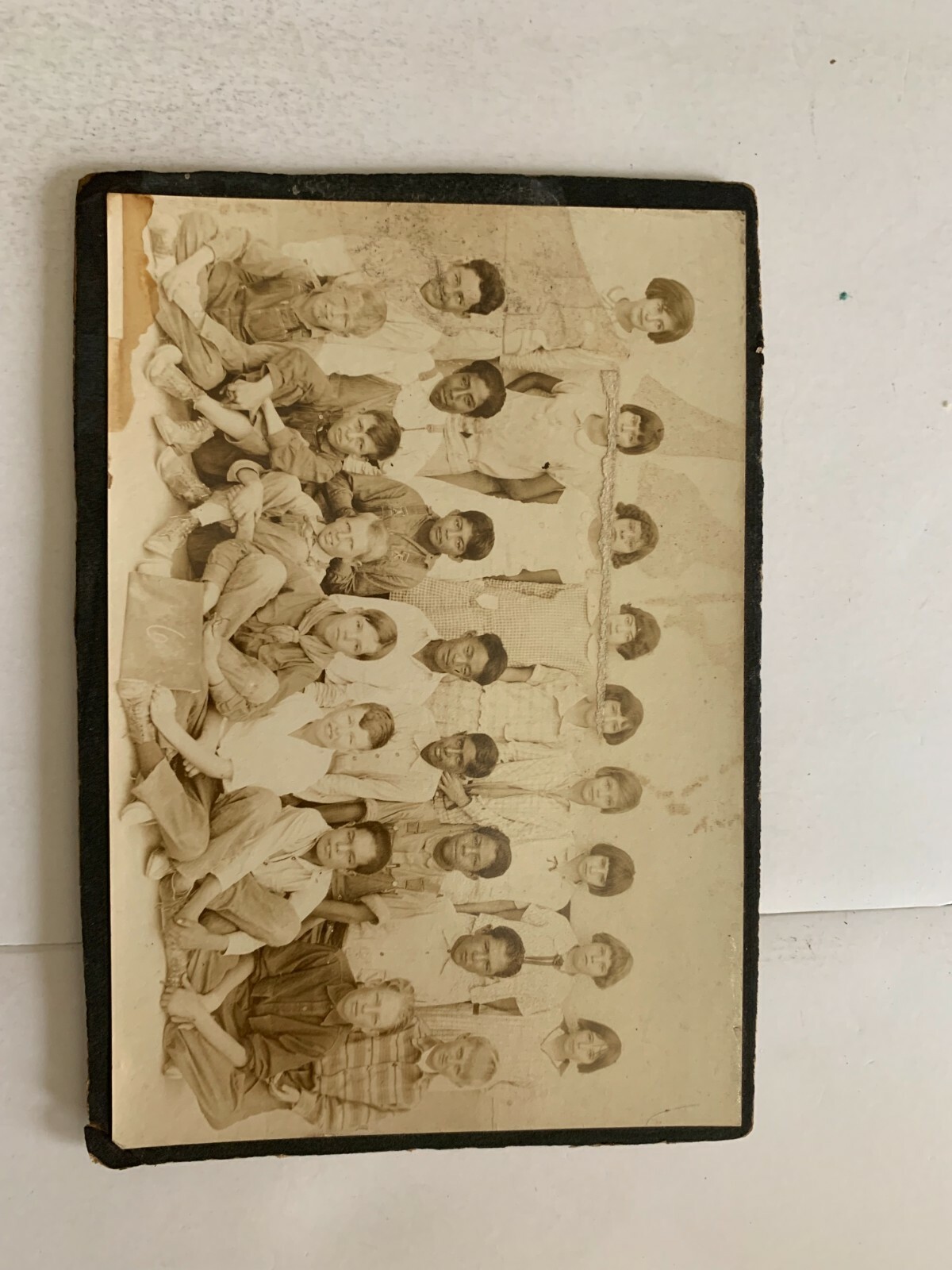 Antique c.1910 School Or Camp Children Black and White Photograph