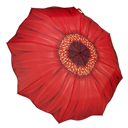Galleria-Red Daisy Auto-Open/Close Large Portable Rain Folding Umbrella Galleria-Red Daisy Auto-Open/Close Large Portable Rain Folding Umbrella