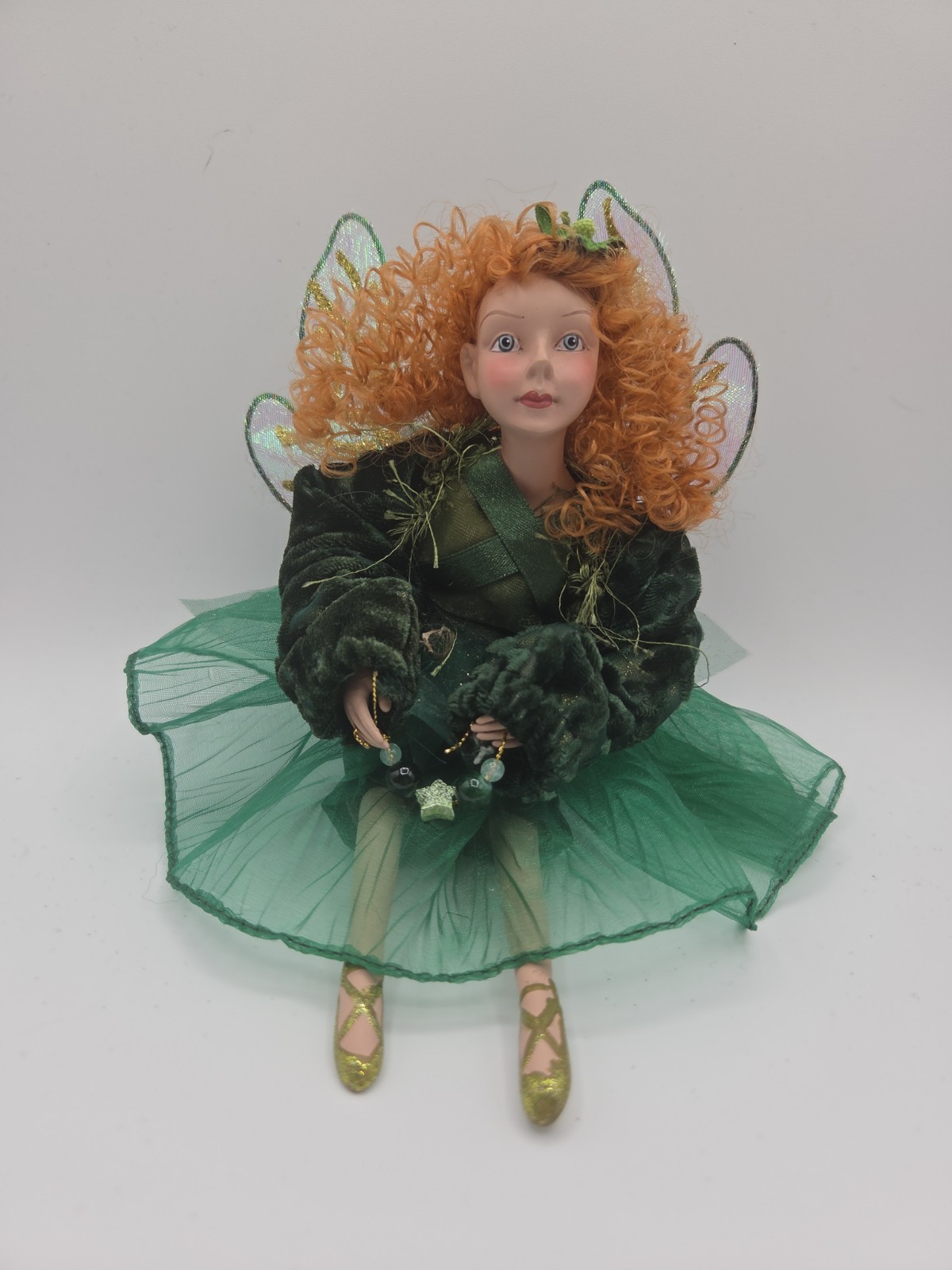 VTG Winward Irish Fairy Pixie Doll Ornament/Shelf Sitter St Patrick\'s Day EUC VTG Winward Irish Fairy Pixie Doll Ornament/Shelf Sitter St Patrick\'s Day EUC