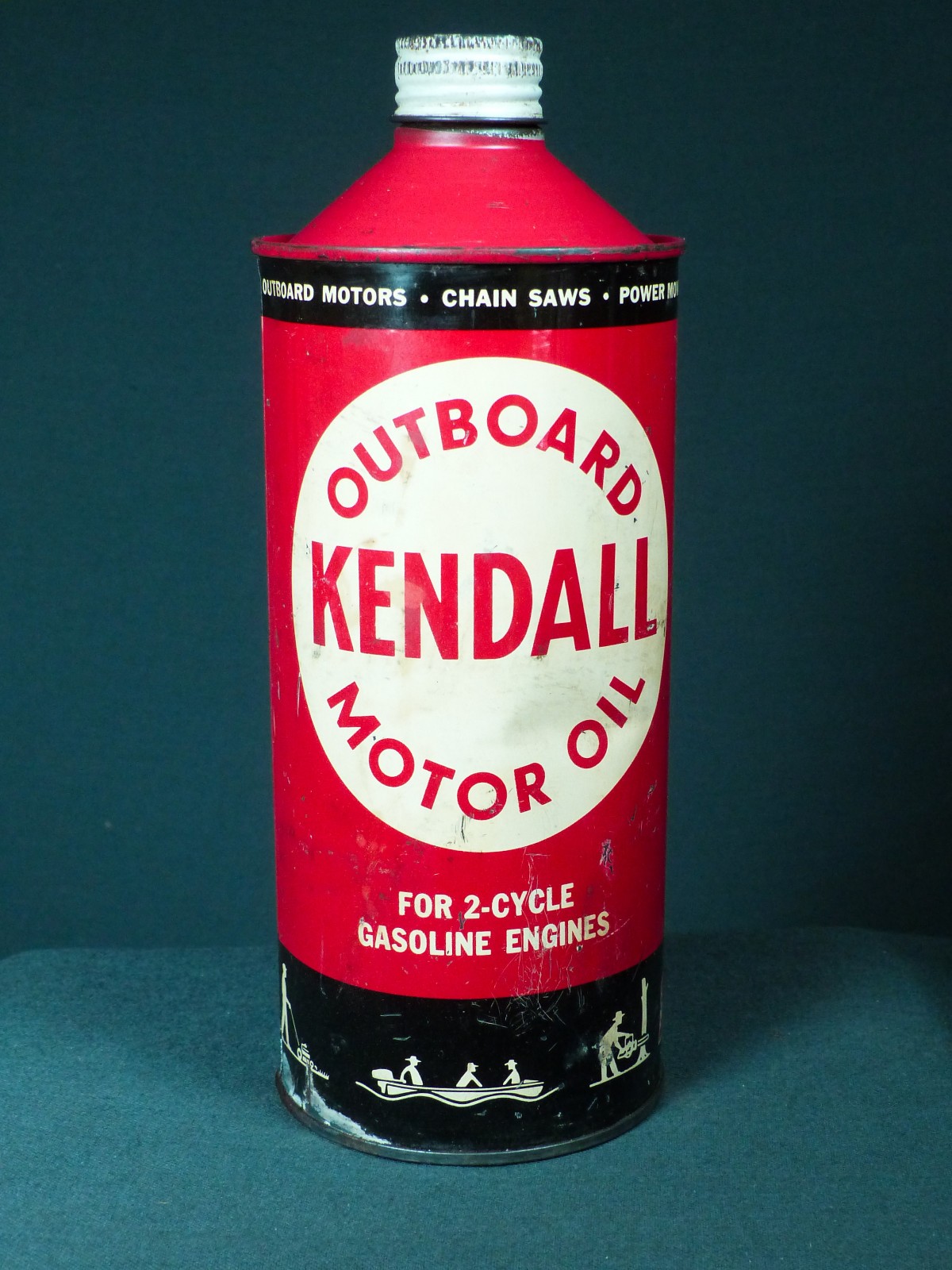Vintage Kendall Motor Oil Outboard  Cone Top Can Bradford PA