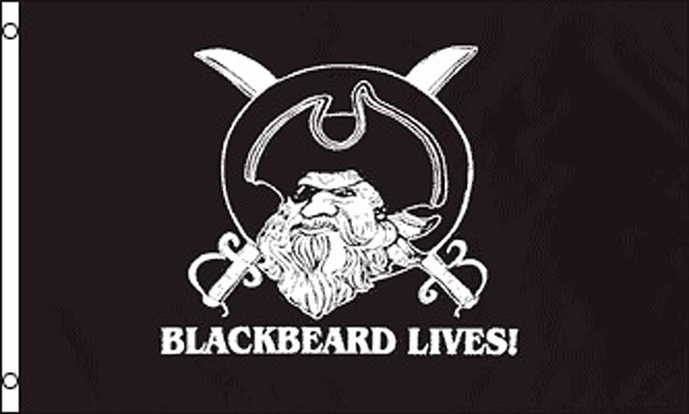 BLACK BEARD LIVES pirate 3X5 FLAG FL743  3X5 wall hanging polyester new pirates