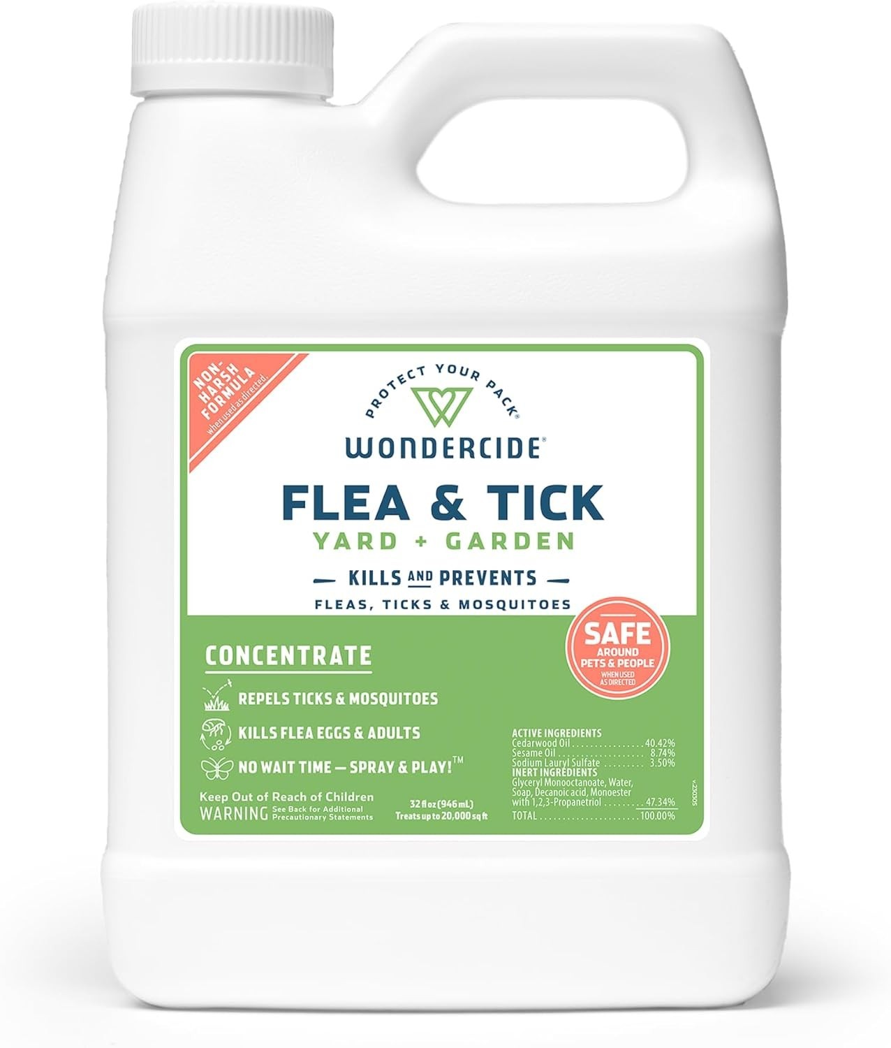 Wondercide - Flea and Tick Spray Concentrate for Yard and Garden with Natural Es