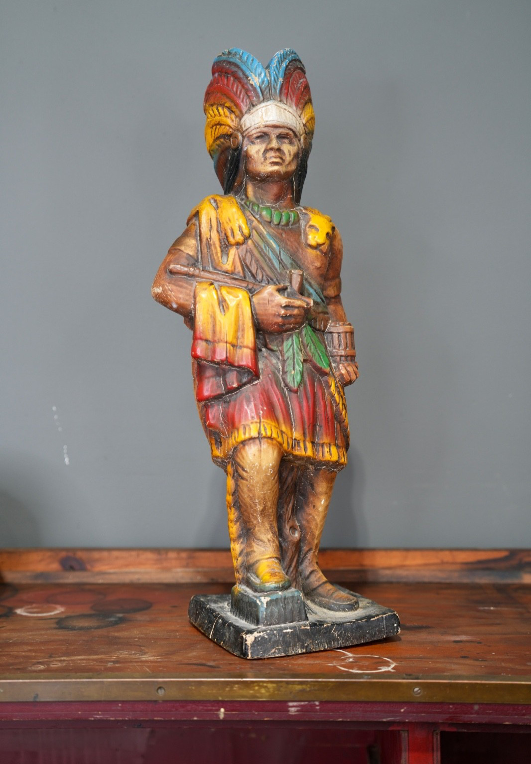 RARE VTG 50’s Alfco Cigar Store Indian Chief 24 Inch Foam Display Antique RARE VTG 50’s Alfco Cigar Store Indian Chief 24 Inch Foam Display Antique