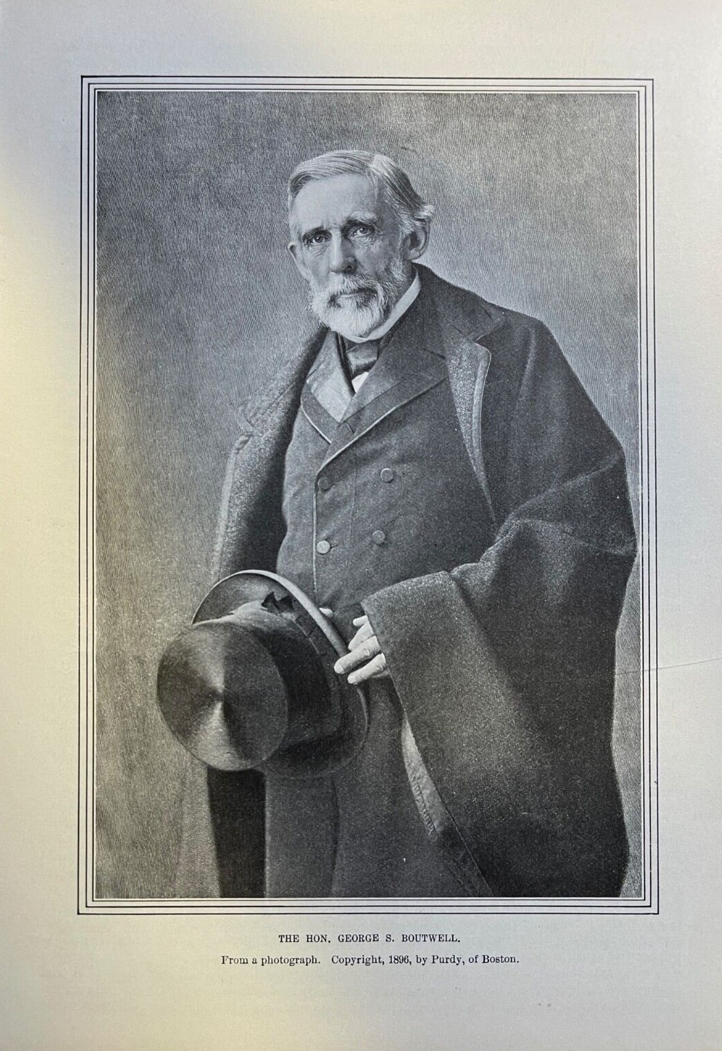 1899 Vintage Magazine Illustration George S. Boutwell Secretary of the Treasury 1899 Vintage Magazine Illustration George S. Boutwell Secretary of the Treasury