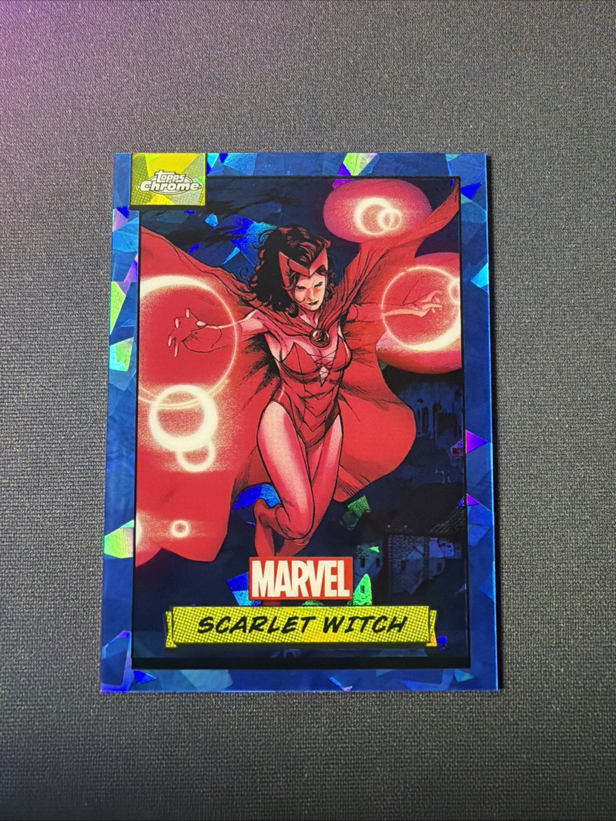 2024 Topps Chrome Marvel Sapphire Scarlet Witch No.112