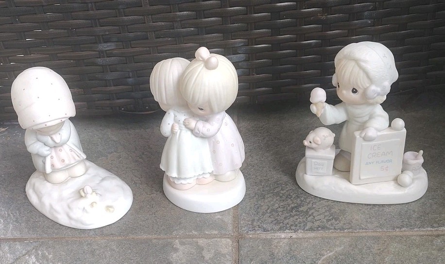 Vtg Precious Moments Figurines Set Of 3 Girls 1987 1990 Enesco Collectibles Vtg Precious Moments Figurines Set Of 3 Girls 1987 1990 Enesco Collectibles