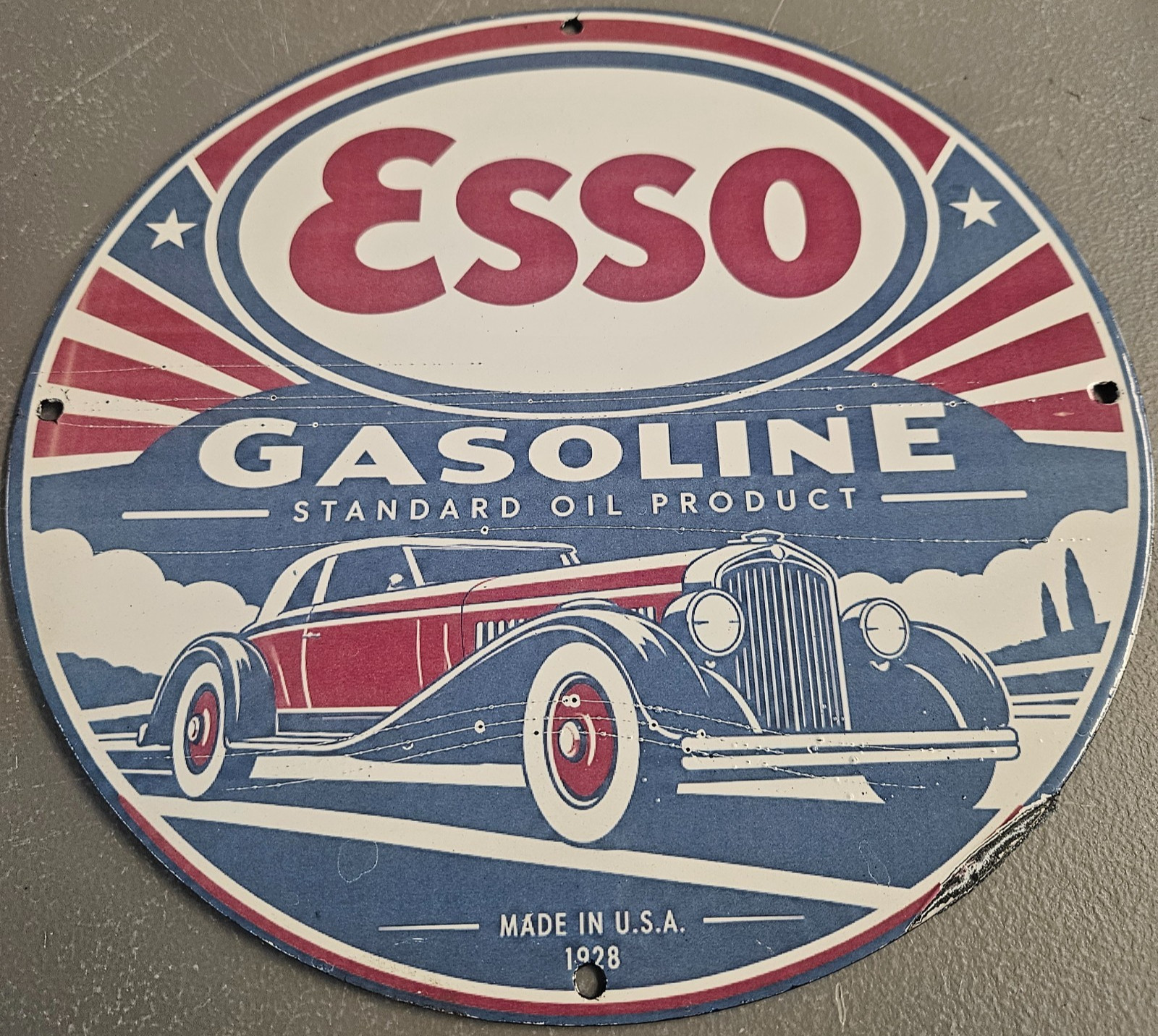 VINTAGE 1928 ESSO GASOLINE 12